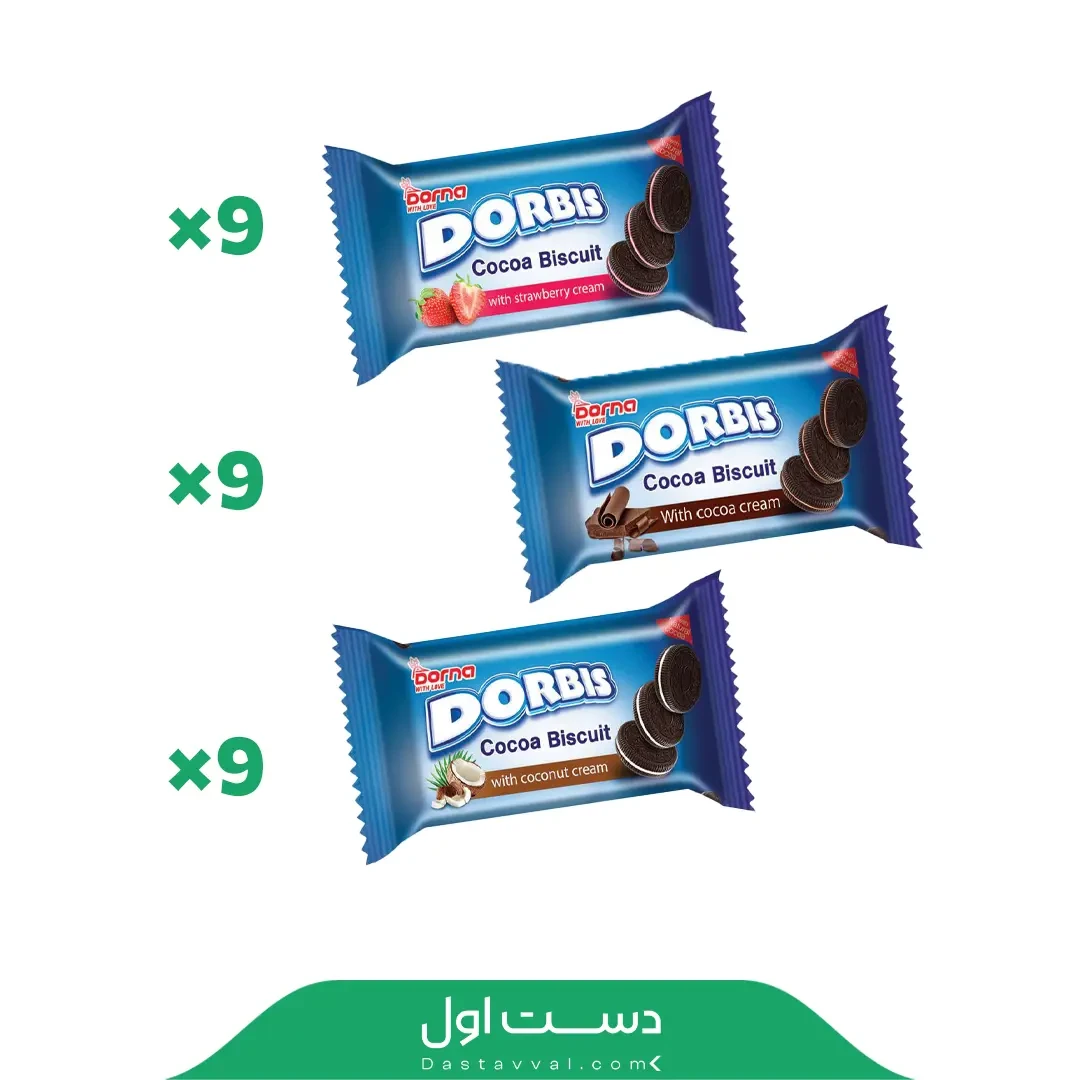 دربیس 240 گرمی کاکائو با کرم کاکائو – کارتن 9 تایی
