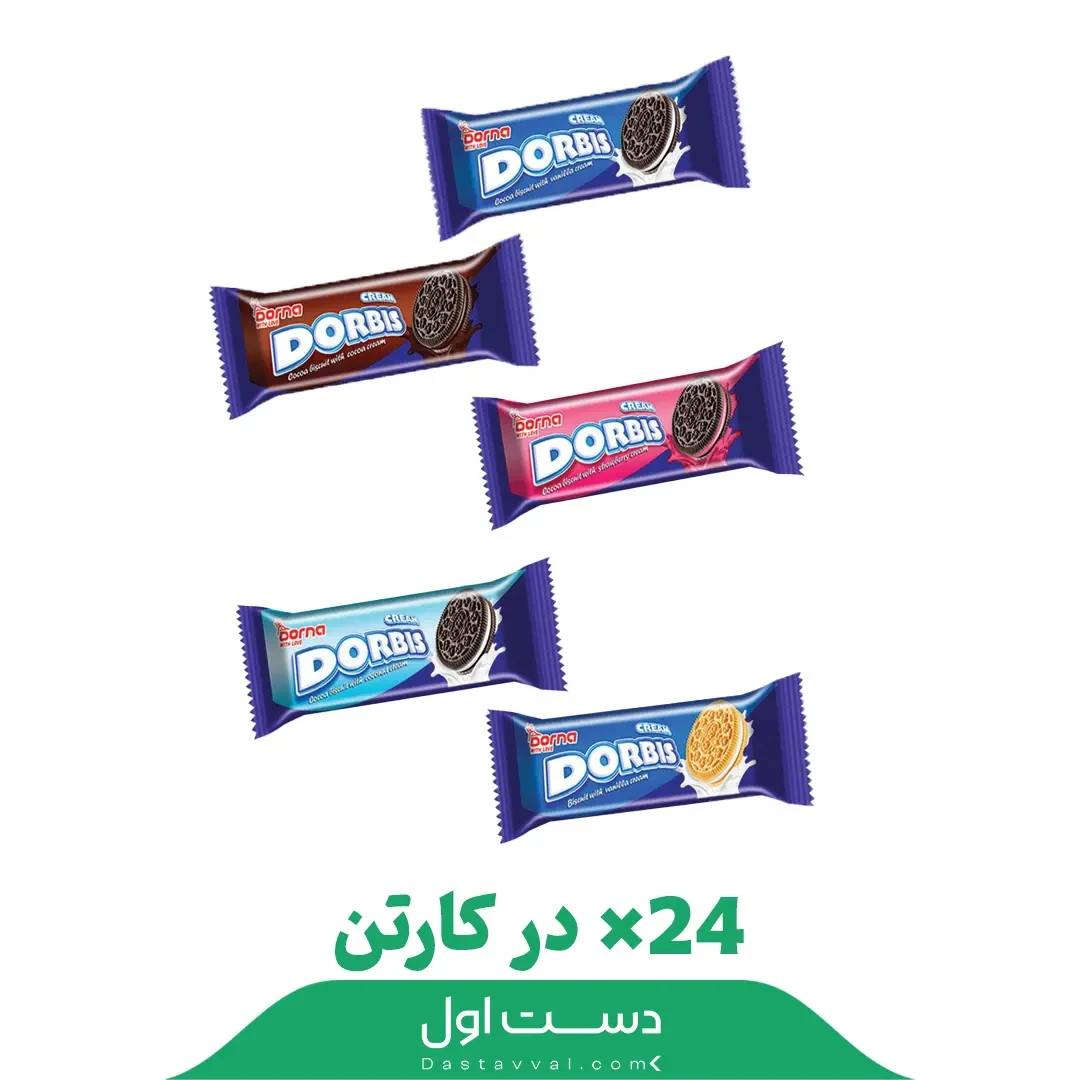 دربیس 6 عددی کاکائو با کرم نارگیل – کارتن ۲۴ تایی