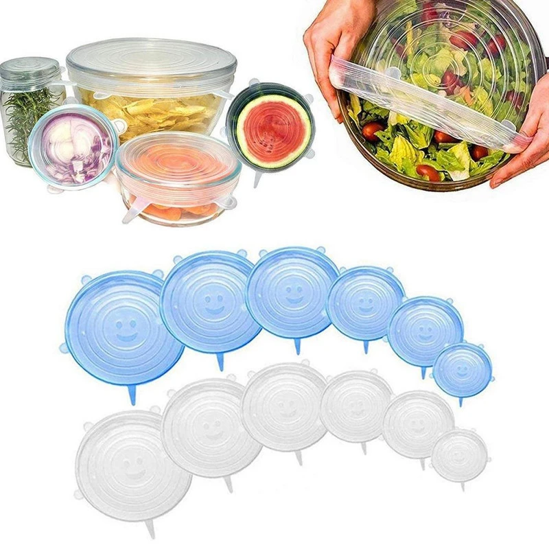 درپوش سیلیکونی محافظ غذا بسته 6 عددی