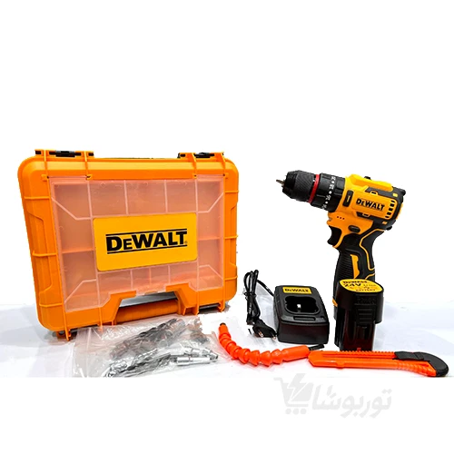 دریل شارژی 24 ولت دیوالت نظام فلزی مدل dcd710dk3DeWalt 24V Cordless Drill