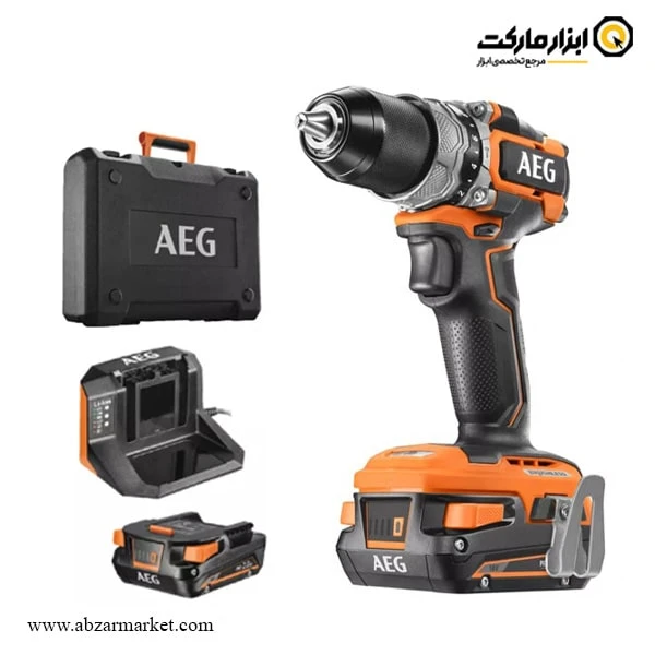 دریل شارژی چکشی AEG براشلس 18 ولت مدل BSB 18SBL2-202C