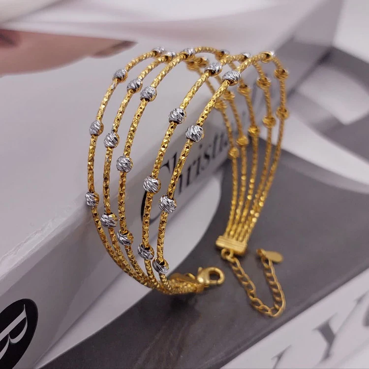 دستبند آلبرنادو زنانه طرح طلا چندردیفه CityGold جدید| ۱۶۶۲