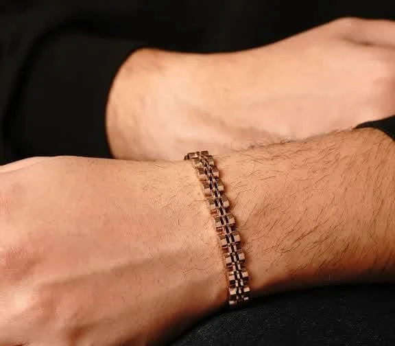 دستبند استیل ROLEX سایز 8میل رزگلد