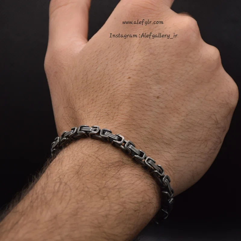 دستبند استیل زنجیری مردانه (ارسال رایگان )کد250151