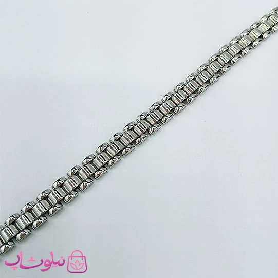 دستبند اسپرت ژوپینگ طرح رولکس نقره ای کد 5991