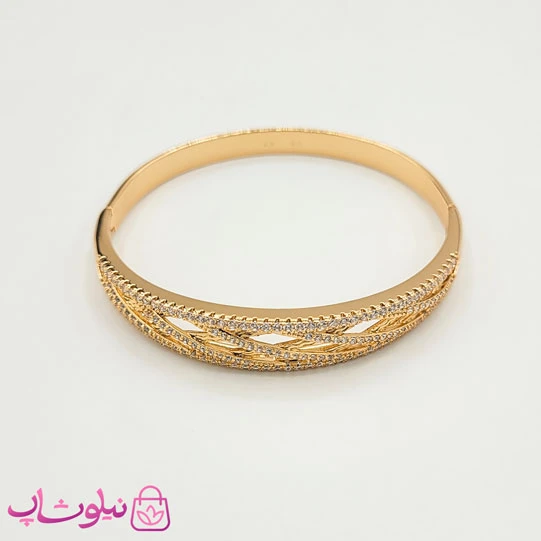 دستبند النگویی زنانه پهن ژوپینگ سایز 3 کد 2290-2