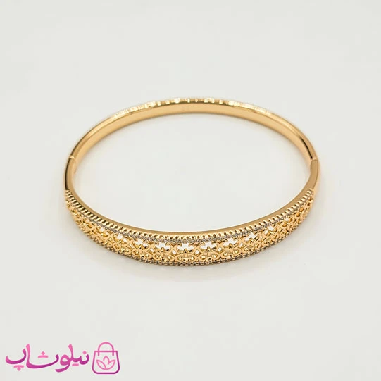 دستبند النگویی زنانه ژوپینگ طرحدار سایز 2 کد 2091-1