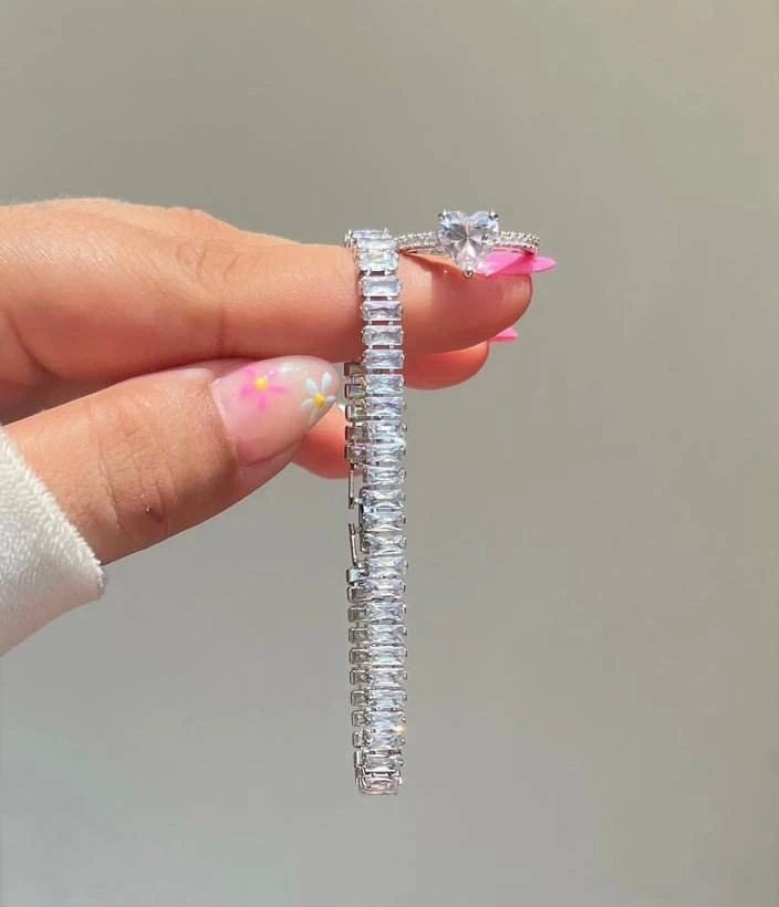 دستبند تنیسی ژوپینگ با نگین اتمی 💎