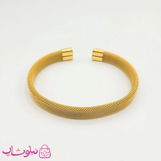 دستبند حصیری مردانه زنانه استیل طلایی کد 2491