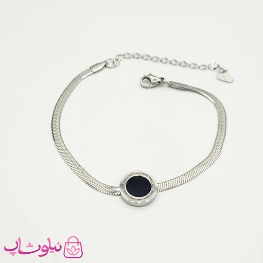 دستبند دخترانه بولگاری استیل نقره ای کد 791