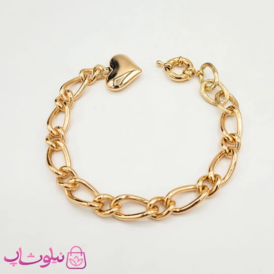 دستبند دخترانه زنجیری ژوپینگ طرح قلب کد 1591