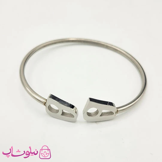 دستبند دخترانه نیمانی استیل نقره ای