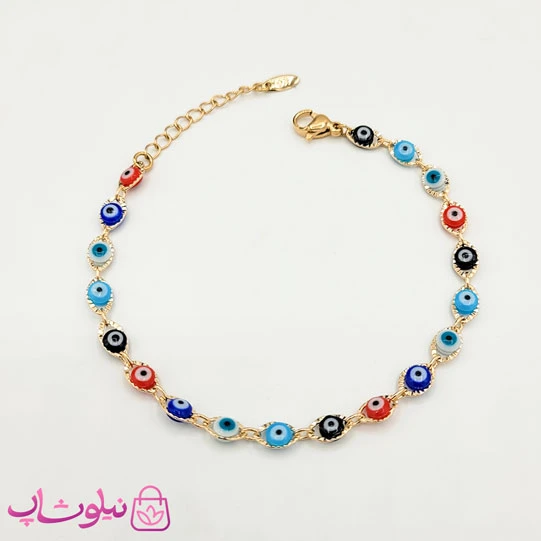 دستبند دخترانه ژوپینگ طرح چشم نظر کد 999