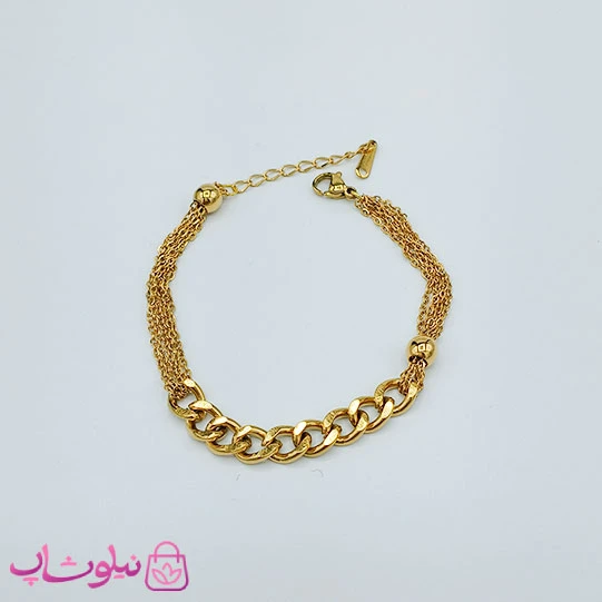 دستبند زنانه استیل زنجیری کارتیه کد 1849