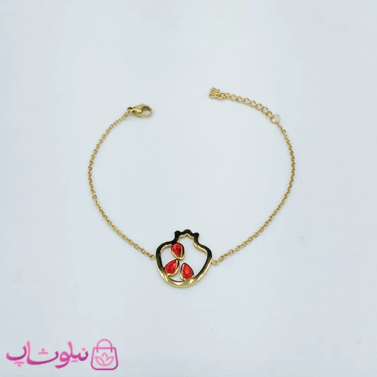 دستبند زنانه استیل طرح انار شب یلدا کد 1491