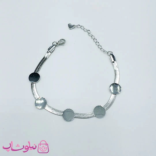 دستبند زنانه استیل مدل دایره ای کد 1391