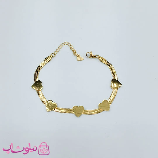 دستبند زنانه استیل مدل قلبی کد 1392