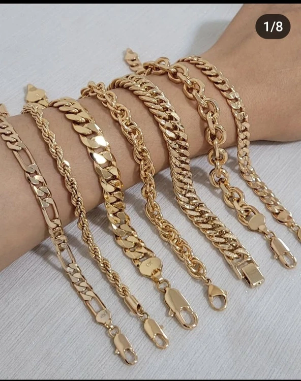 دستبند زنانه طرح طلا ژوپینگ با زنجیرهای خاص و طراحی شیک (۷ مدل متنوع)