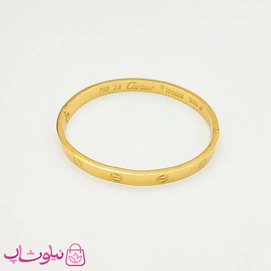 دستبند زنانه مردانه مدل کارتیه لاو طلایی کد 2391