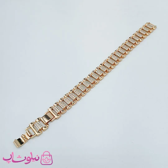 دستبند زنانه ژوپینگ مدل Rolex نگیندار کد 5991