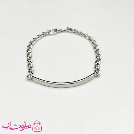 دستبند زنانه ژوپینگ مدل آینه ای نقره ای کد 190