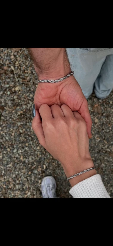 دستبند ست طنابی استیل