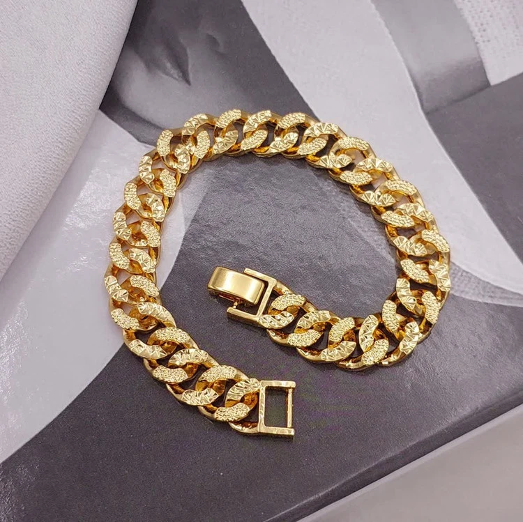 دستبند طرح طلا زنانه CityGold | کارتیر پهن لوکس| ۱۶۶۷