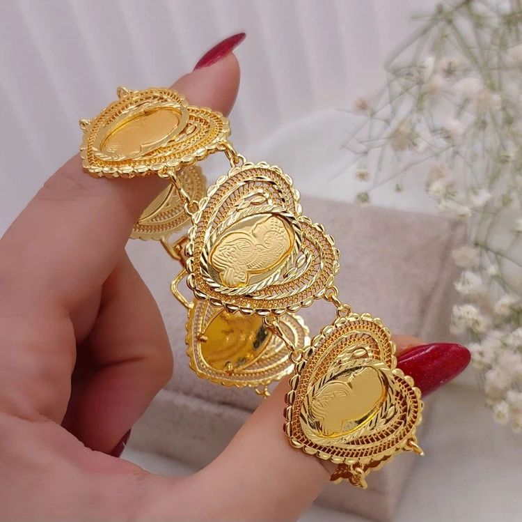 دستبند طرح طلای زنانه،مدل سکه ای، برندmaydearدر۶مدل جذاب💍