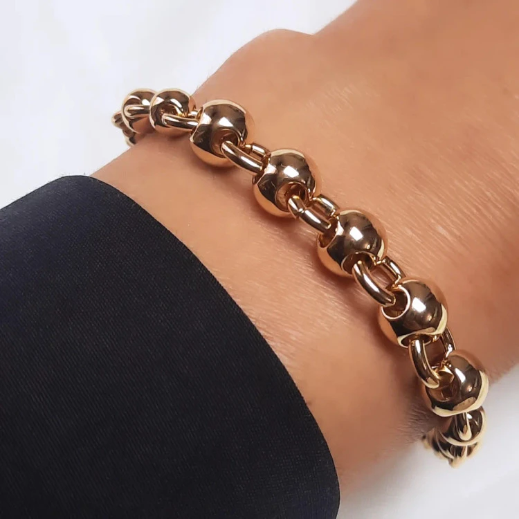 دستبند طرح گوی ژوپینگ مشابه طلا