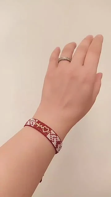 دستبند طلا و میوکی قلب هفت ردیفه