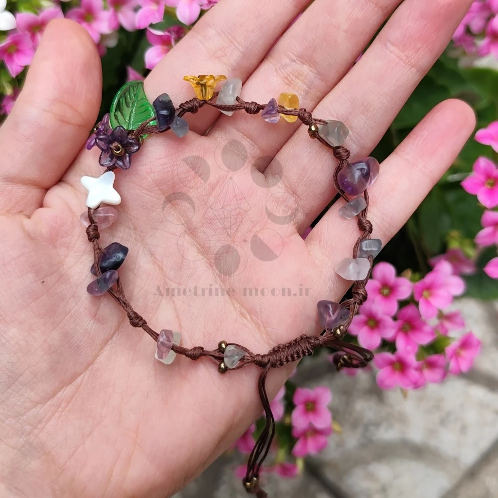 دستبند فلوریت طبیعی کالکشن Forest Nymph’s Collection