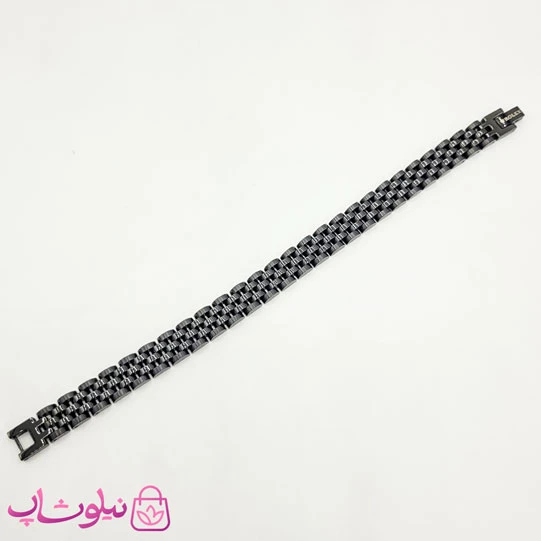 دستبند مردانه رولکس مشکی استیل کد 700