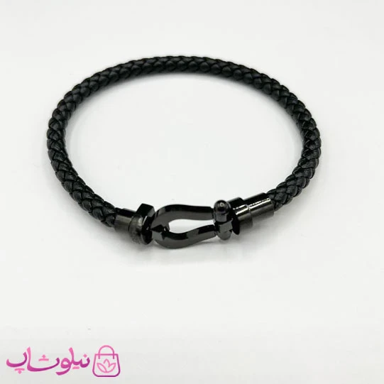دستبند مردانه طرح فرد Fred فول مشکی کد 199