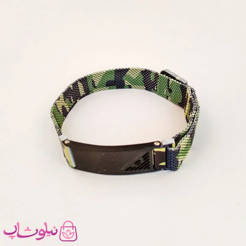 دستبند پسرانه امپریو آرمانی طرح چریکی سبز کد 2564-4