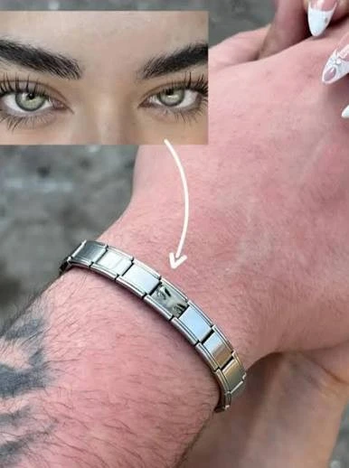 دستبند چارم استیل با حک چشم
