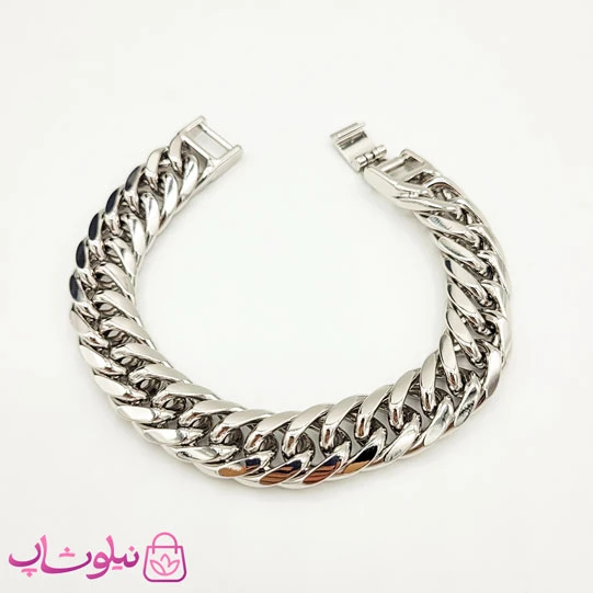 دستبند ژوپینگ پهن کارتیه نقره ای کد 2491