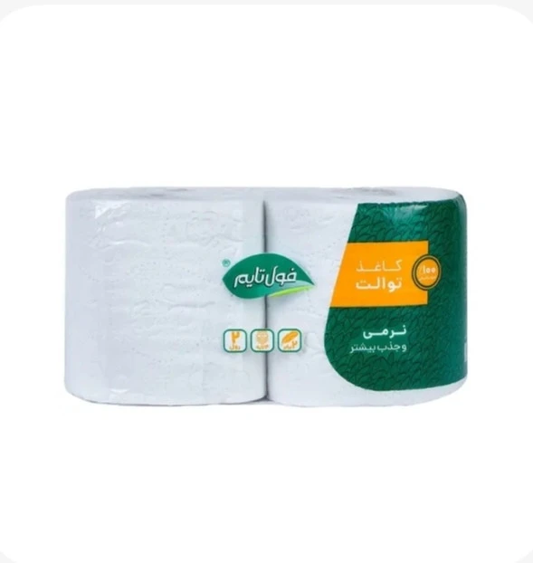 دستمال توالت چهار لایه فول تایم بسته 2 عددی
