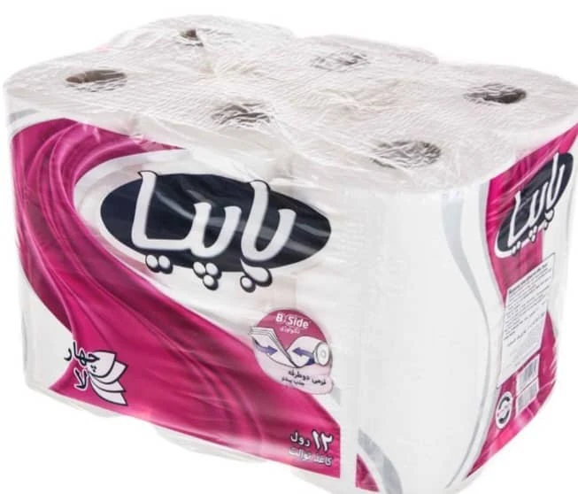 دستمال توالت ۱۲ قلو پاپیا