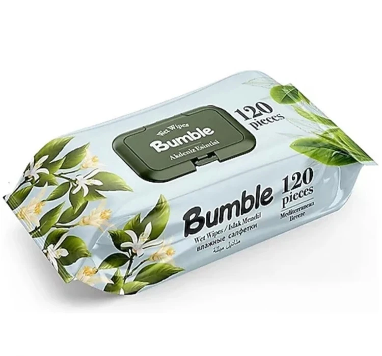 دستمال مرطوب 120 عددی دست و صورت بامبل bumble