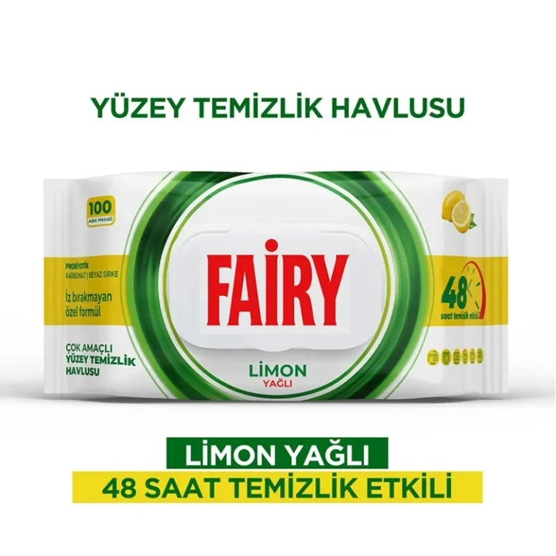 دستمال مرطوب FAIRY با رایحه لیمویی