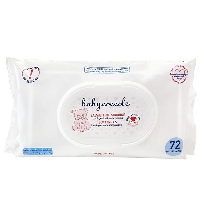 دستمال مرطوب بی بی کوکول بسته 72 عددی baby coccole