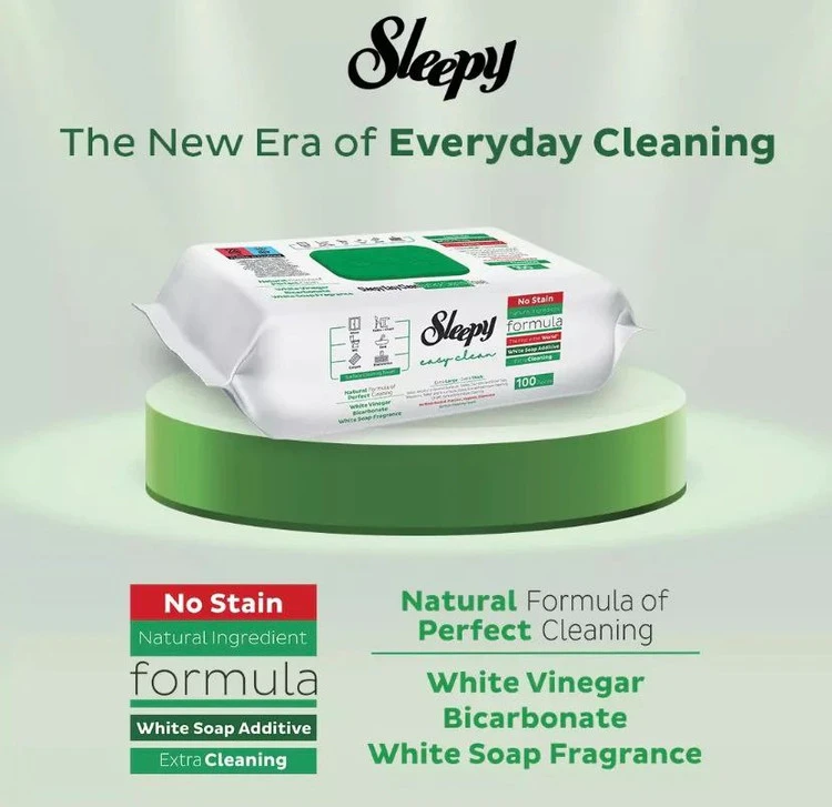 دستمال مرطوب چند منظوره اسلیپی ایزی کلین Sleepy Easy Clean