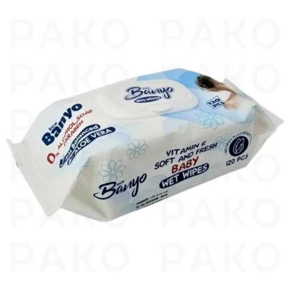 دستمال مرطوب کودک بانیو 120 برگی Banyo Baby Wet Wipes