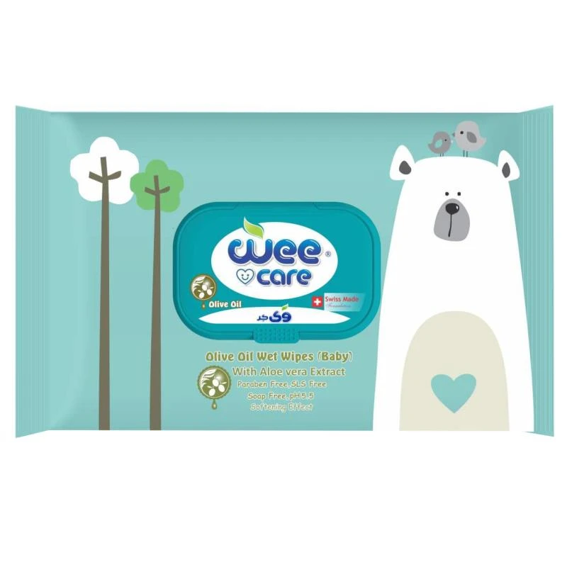 دستمال مرطوب کودک حاوی روغن زیتون وی کر بسته 72 عددی WEE CARE