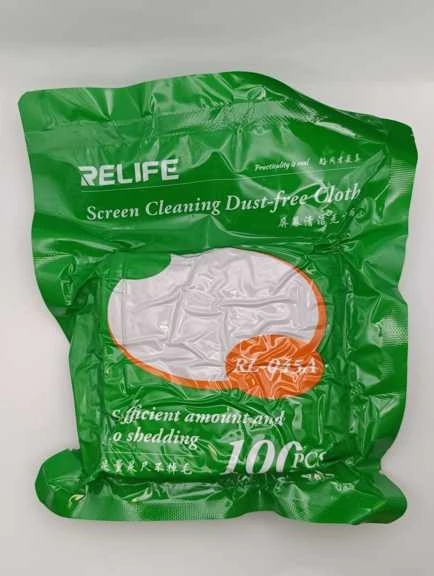 دستمال پلی استر پاک کننده گوشی Relife RL-045A بسته 100 عددی