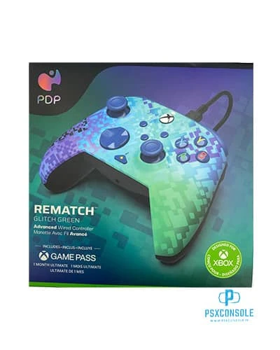 دسته بازی PDP مدل Rematch رنگ Glitch Green برای Pc(کامپیوتر) xbox one