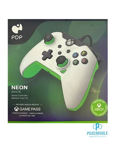 دسته بازی سیمی PDP مدل «Neon White» برای Pc (کامپیوتر) و Xbox One