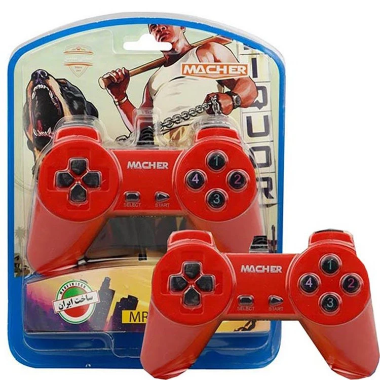 دسته بازی کامپیوتر MACHER مدل MR-55 – (قرمز) کیفیت مطلوب با اتصال USB