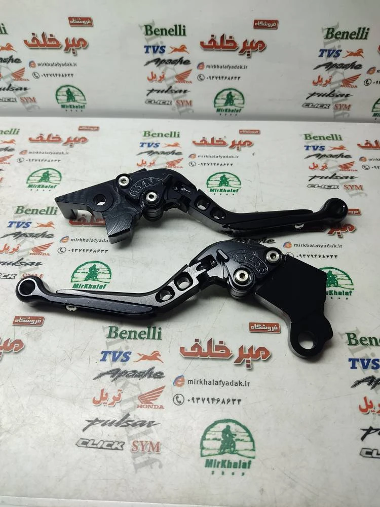 دسته (کتی) کلاچ و ترمز تاشو رنتال cnc حرفه ای اسپرت موتور بنلی 250 قدیم و 300 دوسیلندر قدیم و جدید نیوفیس و ریس مشکی