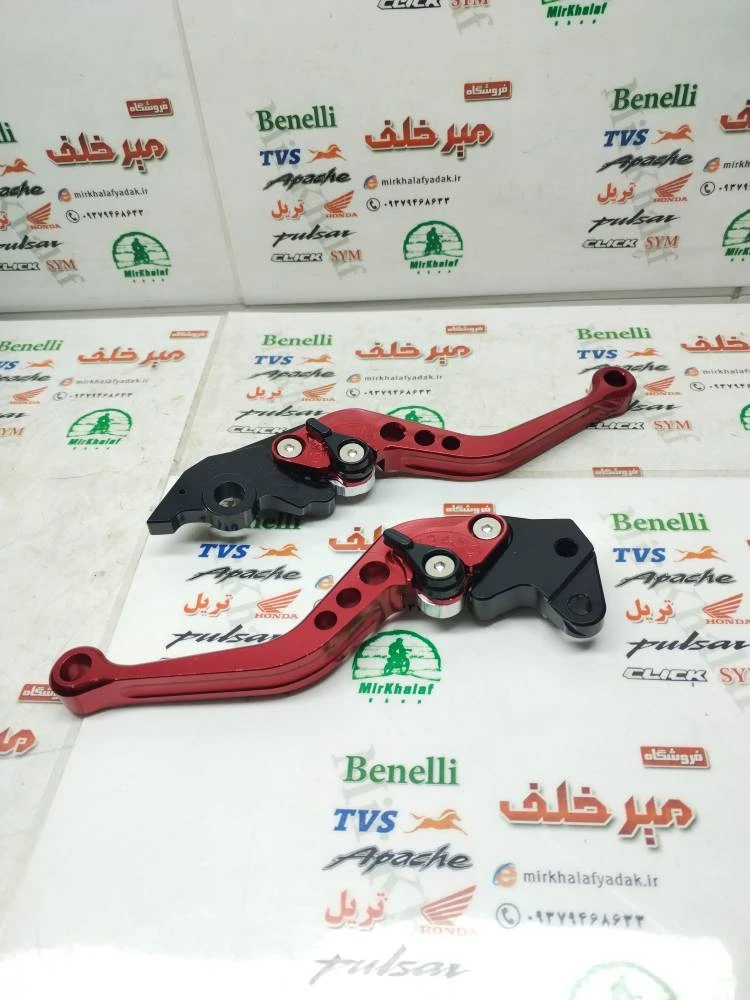 دسته (کتی) کلاچ و ترمز حرفه ای اسپرت رنتال cnc موتور هوندا کلیک و طرح کلیک قرمز